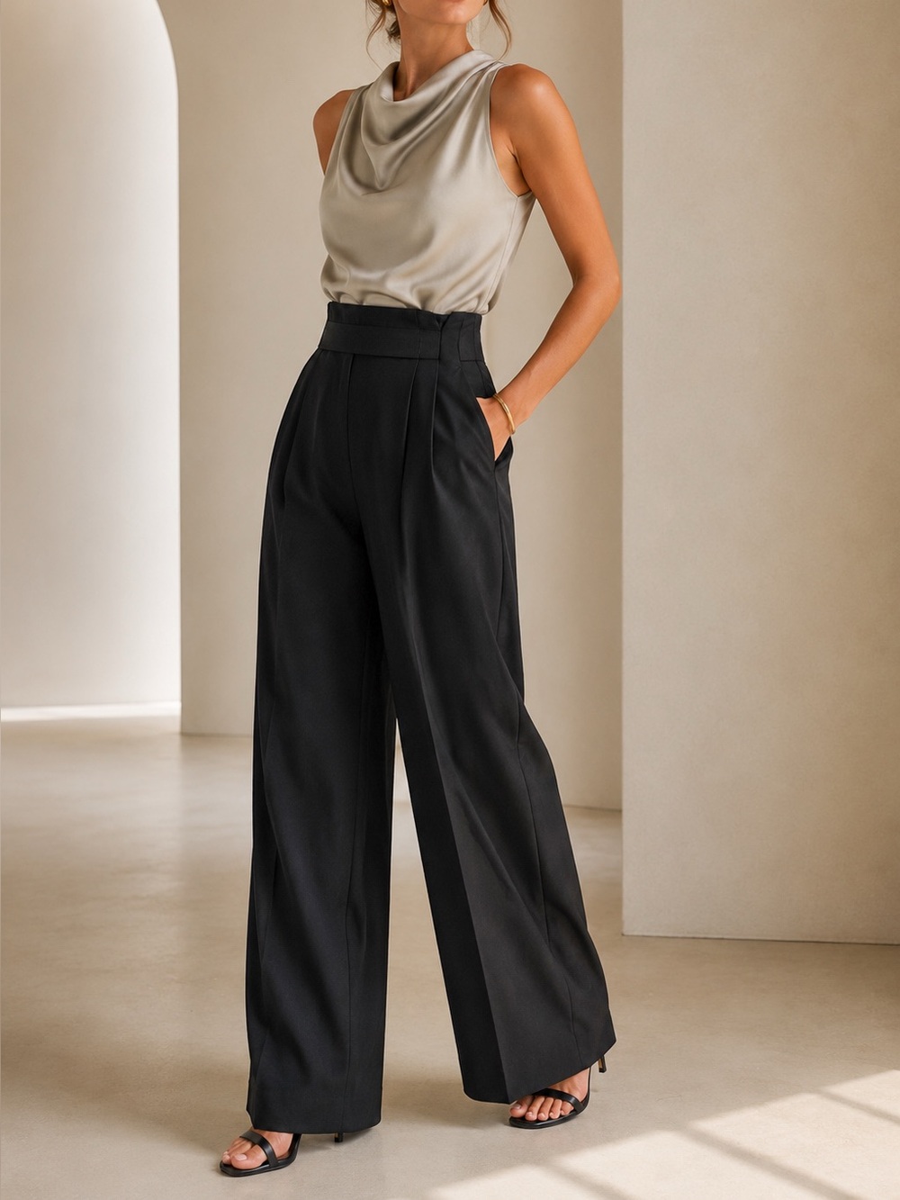 A.O.T.C. Black Tailored Trousers | Curve Boutique | Tailored to Size 0